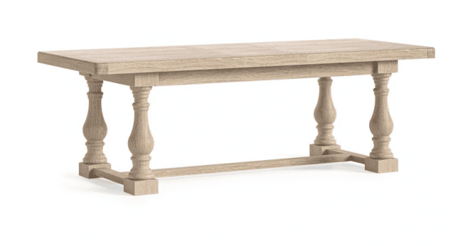 Corndell  Le Havre Large Extending Trestle Dining Table White Wash