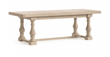 Corndell Le Havre Large Extending Trestle Dining Table White Wash