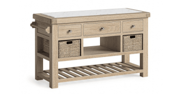 Corndell Le Havre Large Kitchen Island White Wash