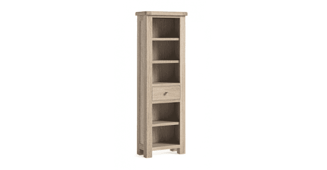 Corndell  Le Havre Slim Bookcase White Wash