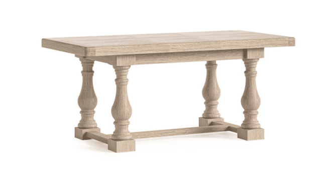 Corndell  Le Havre Small Extending Trestle Dining Table White Wash