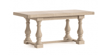 Corndell Le Havre Small Extending Trestle Dining Table White Wash