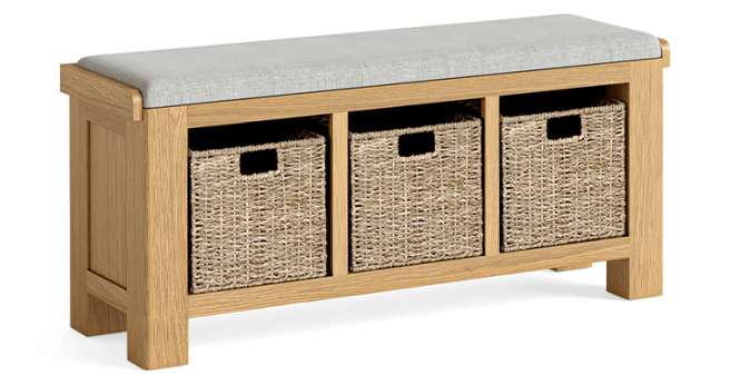 Corndell  Le Havre Storage Bench No Cushion Natural
