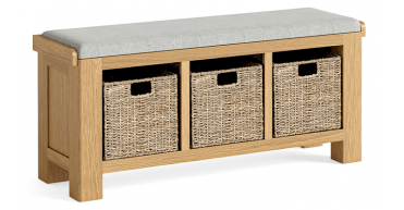 Corndell Le Havre Storage Bench No Cushion Natural