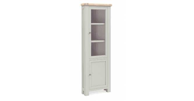 Corndell  Salcombe Corner Display Cabinet Light Grey