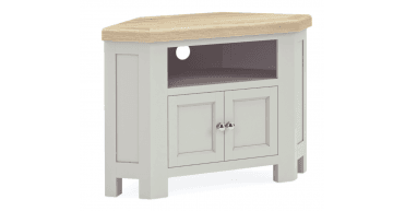 Corndell Salcombe Corner TV Unit with 2 Doors Light Grey