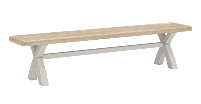 Corndell  Salcombe Cross Bench without Cushion Light Grey