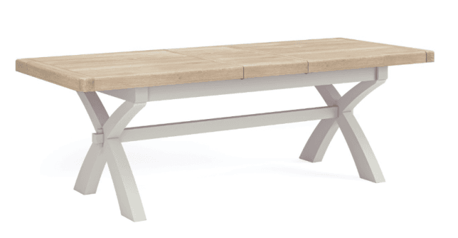 Corndell  Salcombe Cross Leg Extending Dining Table Light Grey