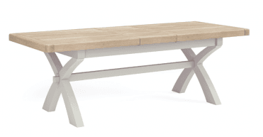 Corndell Salcombe Cross Leg Extending Dining Table Light Grey