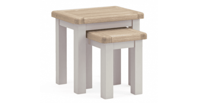 Corndell  Salcombe Nest of Tables Light Grey