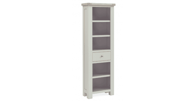 Corndell  Salcombe Slim Bookcase Light Grey