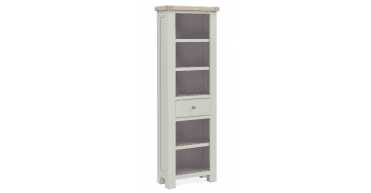 Corndell Salcombe Slim Bookcase Light Grey