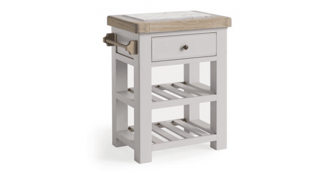 Corndell  Salcombe Small Kitchen Island Light Grey