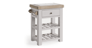Corndell Salcombe Small Kitchen Island Light Grey