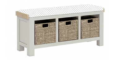 Corndell Salcombe Storage Bench without Cushion Light Grey