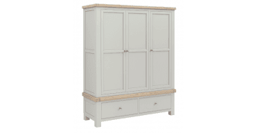 Corndell Salcombe Triple Wardrobe Light Grey