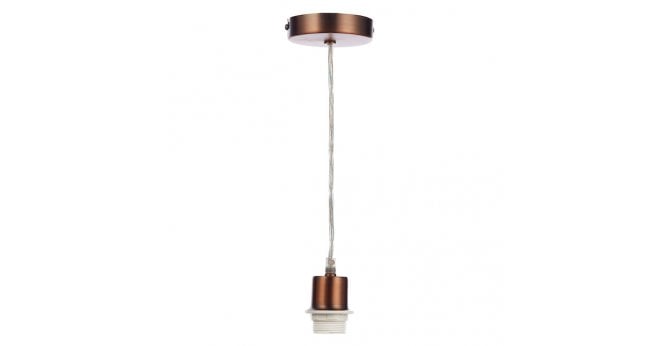 Där Lighting 1 Light Aged Copper E27 Suspension With Clear Cable