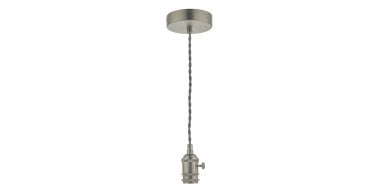1 Light Antique Chrome E14 Suspension