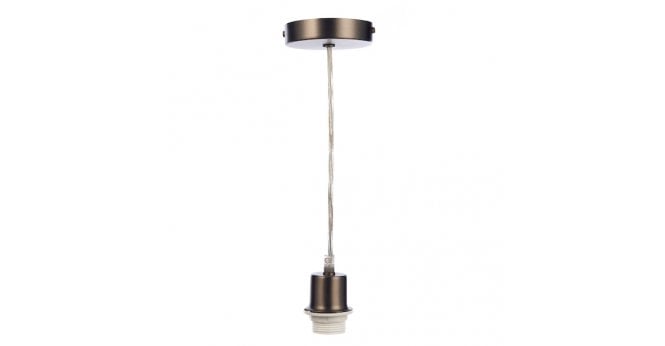 Där Lighting 1 Light Antique Chrome E27 Suspension With Clear Cable