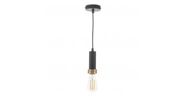 1 Light E27 Suspension Matt Black And Bronze