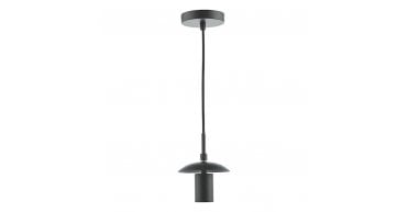 1 Light Matt Black E27 Suspension