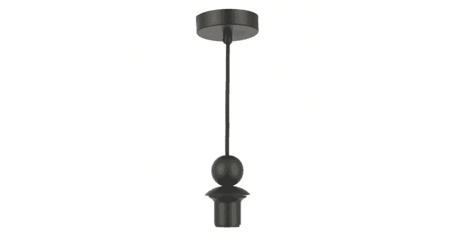 Där Lighting 1 Light Matt Black E27 Suspension