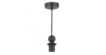 1 Light Matt Black E27 Suspension