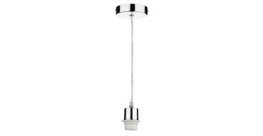 1 Light Polished Chrome E27 Suspension With Clear Cable