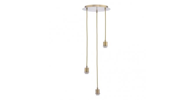 Där Lighting 3 Light Antique Brass E27 Suspension Cluster