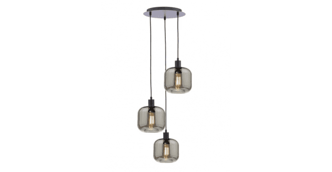 Där Lighting 3 Light Cluster Pendant Matt Black