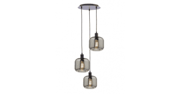 3 Light Cluster Pendant Matt Black