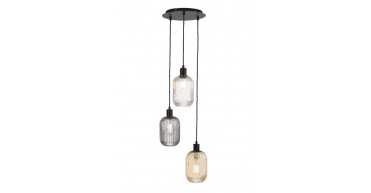 3 Light Cluster Pendant Matt Black