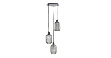 3 Light Cluster Pendant Matt Black