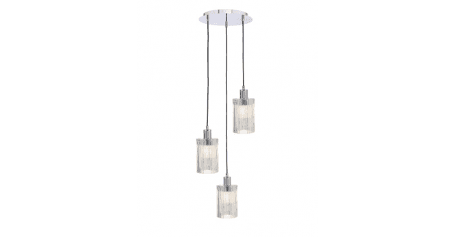 Där Lighting 3 Light Cluster Pendant Polished Chrome