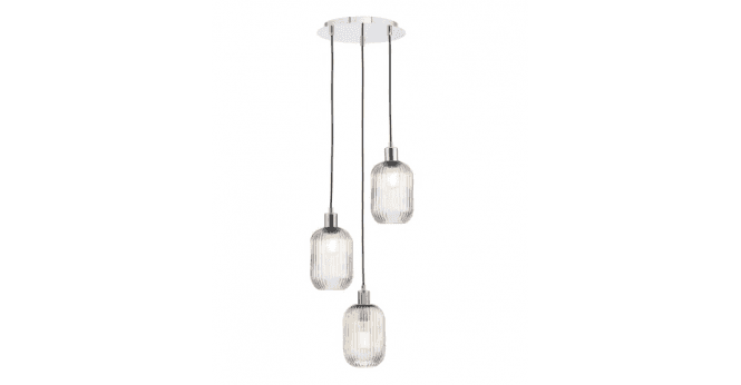Där Lighting 3 Light Cluster Pendant Polished Chrome