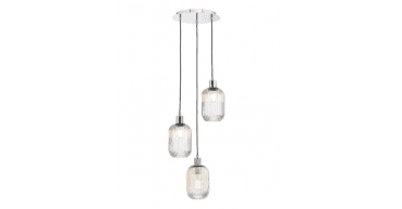 3 Light Cluster Pendant Polished Chrome