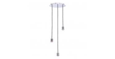 3 Light Polished Chrome E27 Suspension Cluster