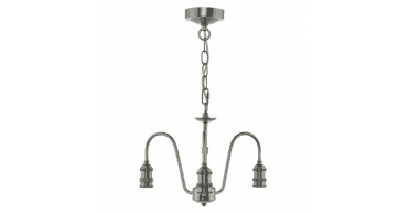 3 Light Suspension Antique Chrome Fitting Only