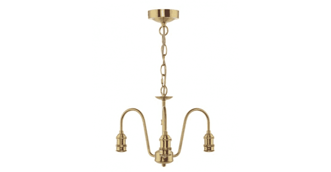 Där Lighting 3 Light Suspension Natural Brass Fitting Only