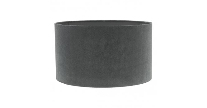 Där Lighting Akavia Grey Velvet Drum Shade 35cm