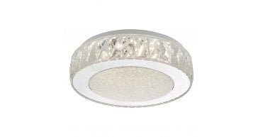 Akelia Small Flush Clear and Mirror Effect LED