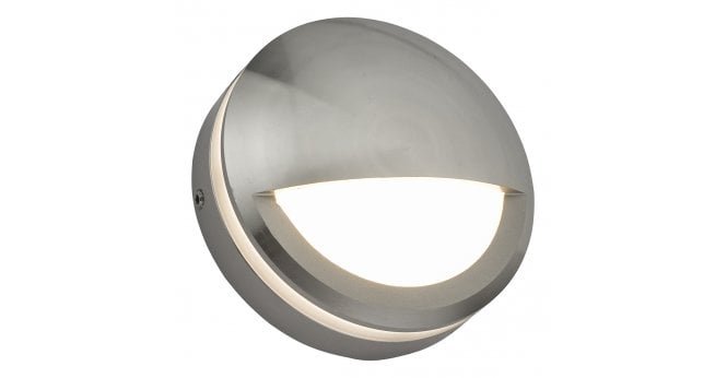 Där Lighting Akos Round Eyelid Outdoor Wall Light Aluminium IP65 LED