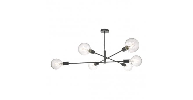 Där Lighting Alana 6 Light Pendant Black