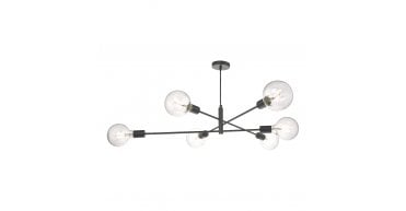 Alana 6 Light Pendant Black