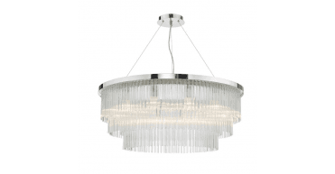 Alpheios 12 Light Chandelier Polished Chrome Glass