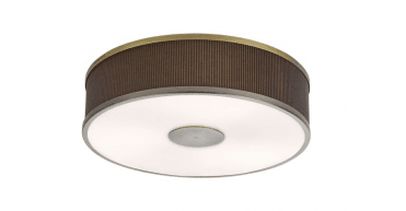 Alvaro 3 Light Flush Antique Bronze With Brown Shade