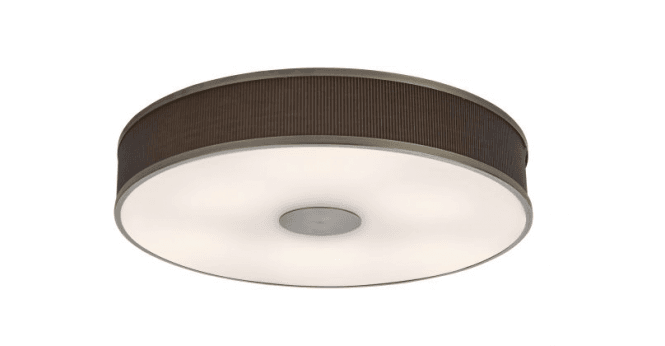 Där Lighting Alvaro 6 Light Flush Antique Bronze With Brown Shade