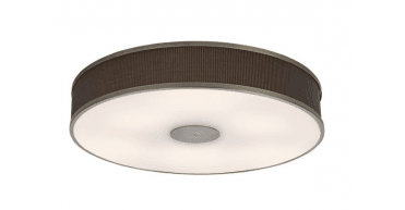 Alvaro 6 Light Flush Antique Bronze With Brown Shade