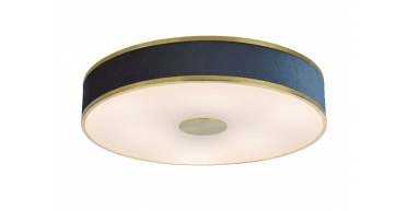 Alvaro 6 Light Flush Brushed Brass With Blue shade