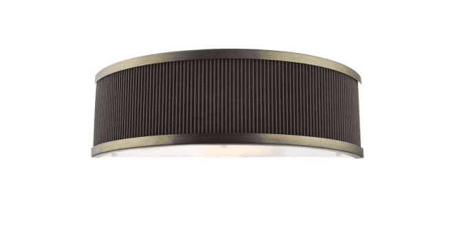Där Lighting Alvaro Wall Light Antique Bronze With Brown Shade